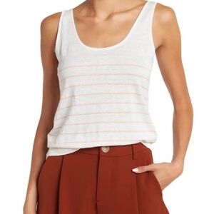 NWT Vince Breton Stripe Linen Tank